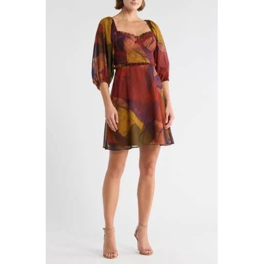 NWT Hutch Adela puff sleeve mini dress Size 4
